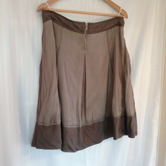 Hugo Boss Skirt | A-line Brown Sheer Overlay | 10 - Picture 5 of 12